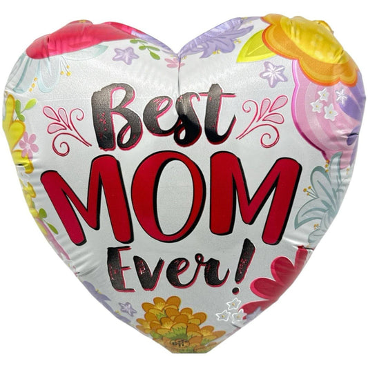 9" Best Mom Ever Corral Heart Balloon 100ct - CTI