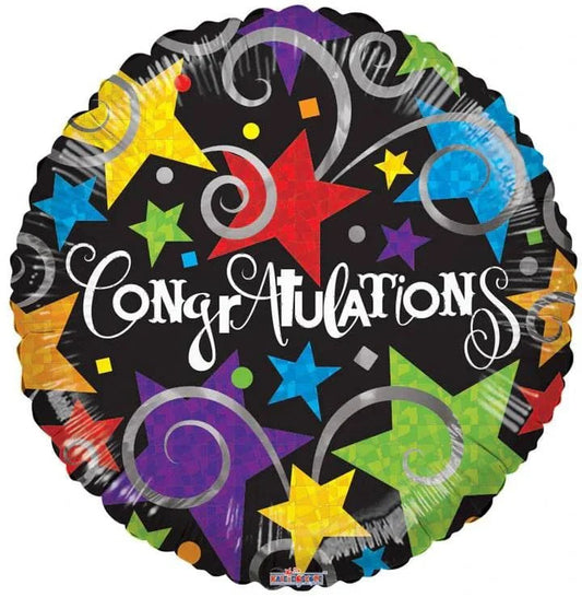 9" Congrats Colorful Stars (100ct) - Conver USA