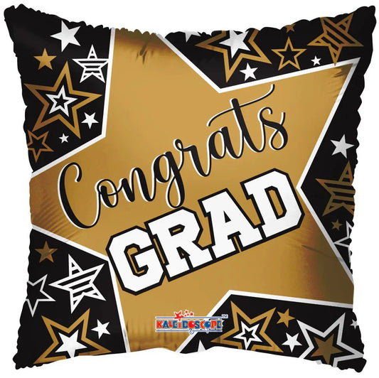18" Congrats Grad Big Gold Star (100ct) - Conver USA