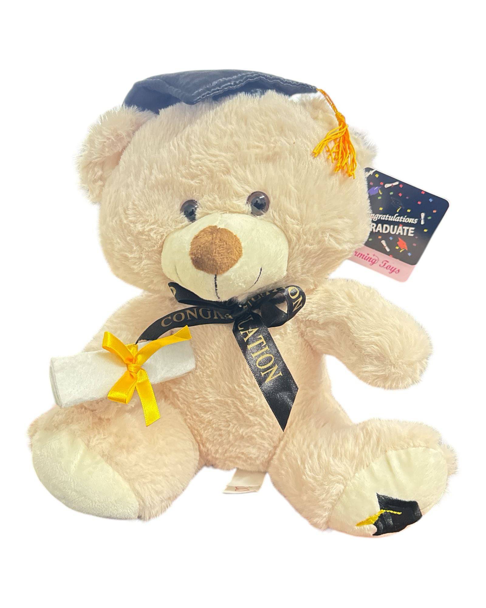 9" Congrats Grad! White Teddy Bear 1ct