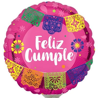 9" Feliz Cumple Papel Picado (25ct)