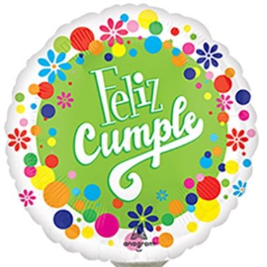 9" Feliz Cumple Puntos (25ct)