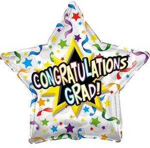 9" Grad Festive Streamers Star (100ct)