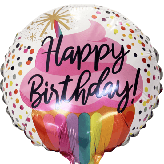 9" Happy Birthday Cupcake Confetti