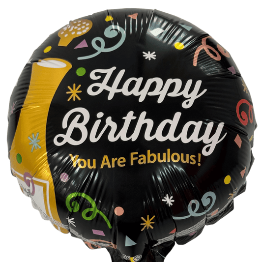 9" Happy Birthday Fabulous Bottle