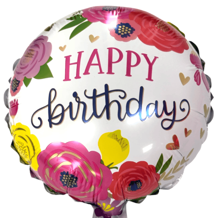 9" Happy Birthday Modern Roses