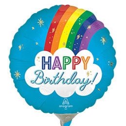 9" Happy Birthday Rainbow (25ct)