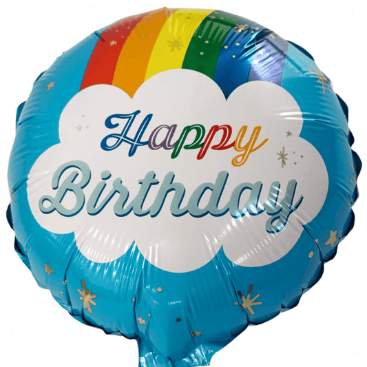 9" Happy Birthday Rainbow Cloud