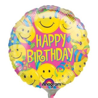 9" Happy Birthday Smiles (25ct)