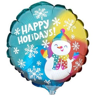 9" Happy Holidays Satin Snowman (25ct)