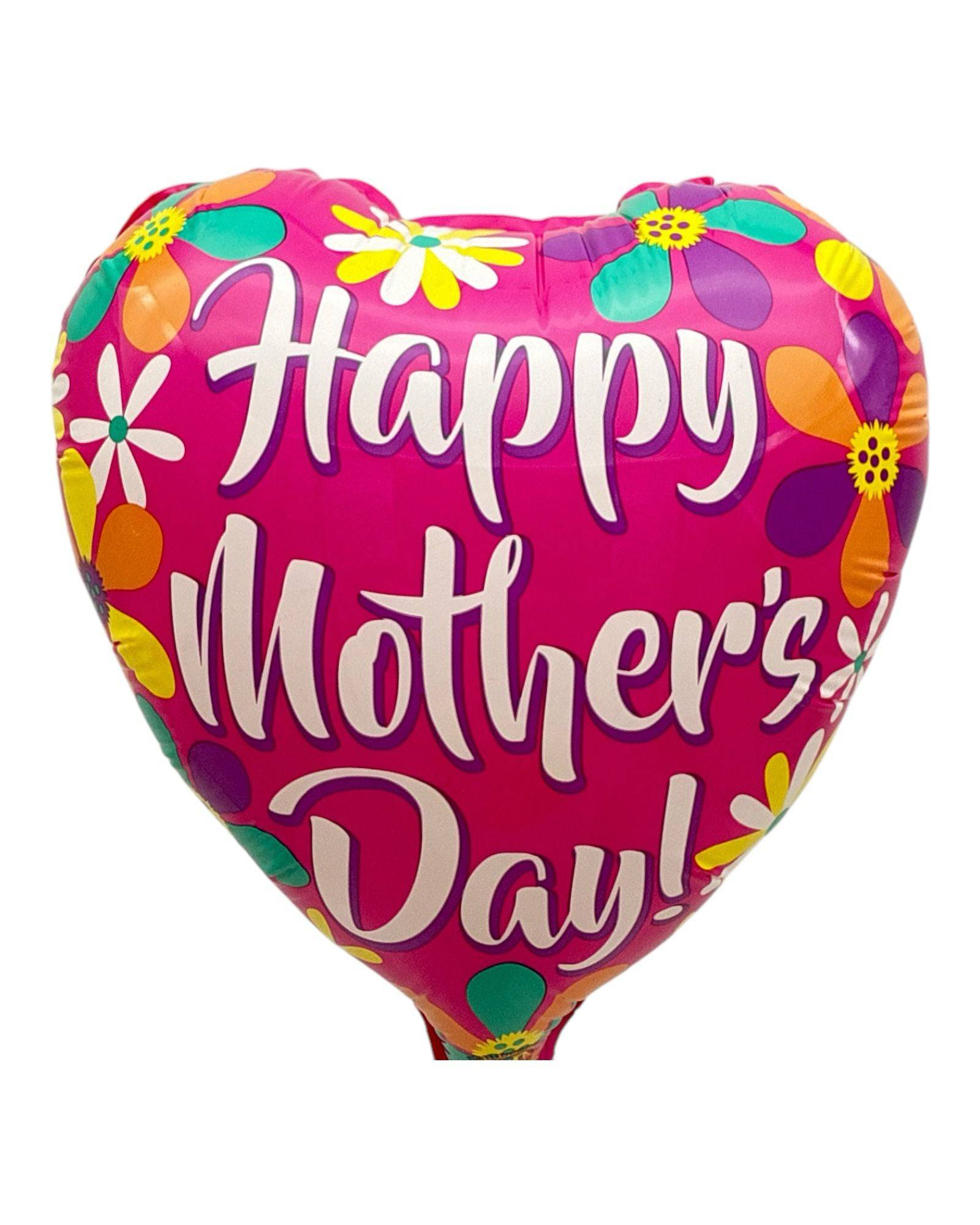 9" Mother's Day - Pink Heart with Flowers (100ct) - Conver USA