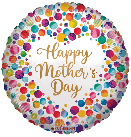 9" Mother's Day - Watercolor Dots (100ct) - Conver USA