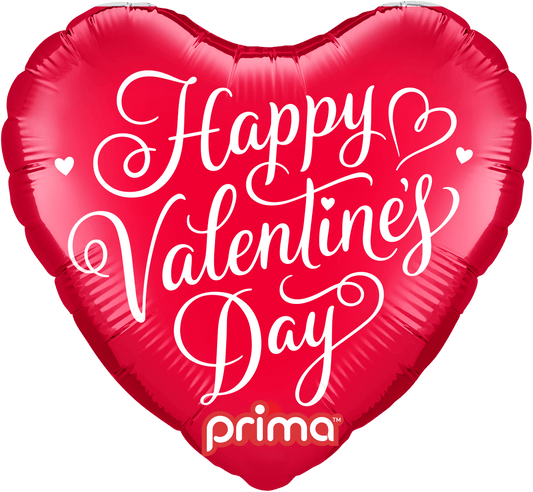 9" Heart Happy Valentine's Day Script (6ct)