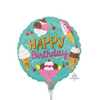 9" Ice Cream Party - Happy Birthay (25ct)