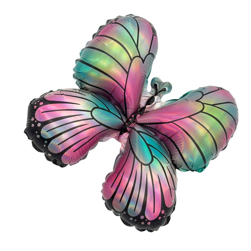 9" Iridescent Butterfly - Rainbow - 5ct  - Party America