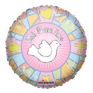 9" Mi Bautizo Pink Vitral Rosa - Conver USA