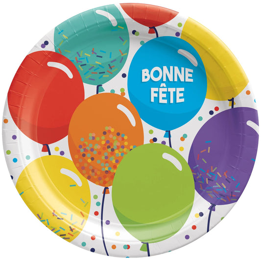 9" Paper Plates - Bonne Fete (8ct)