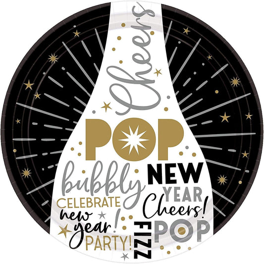 9" Paper Plates - Celebrate the New Year (60ct) - Amscan