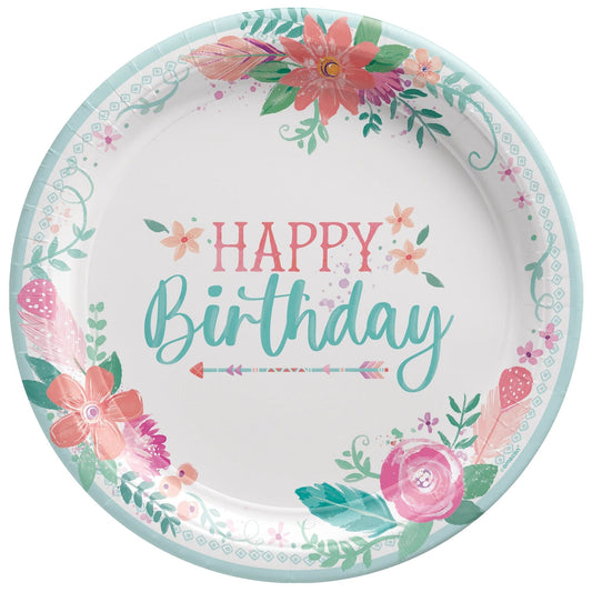 9" Paper Plates - Free Spirit (8ct)