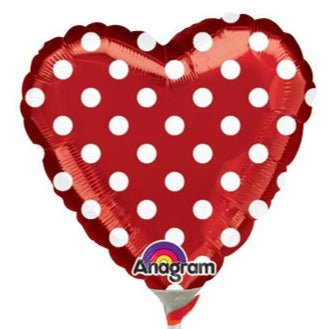 9" Red and Polka Dots (25ct)