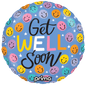 9” Round Get Well Happy Faces