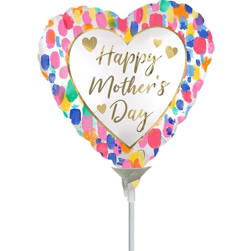 9" Satin Happy Mothers Day Colorful Watercolor (25ct) - Anagram