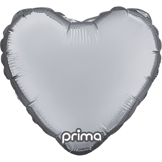 9" Silver Heart (6ct)