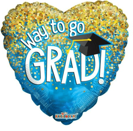 9" Way to Go Grad - Blue and Gold (100ct) - Conver USA