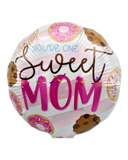 9" You're One Sweet Mom Cookies Round Balloon 100ct - CTI