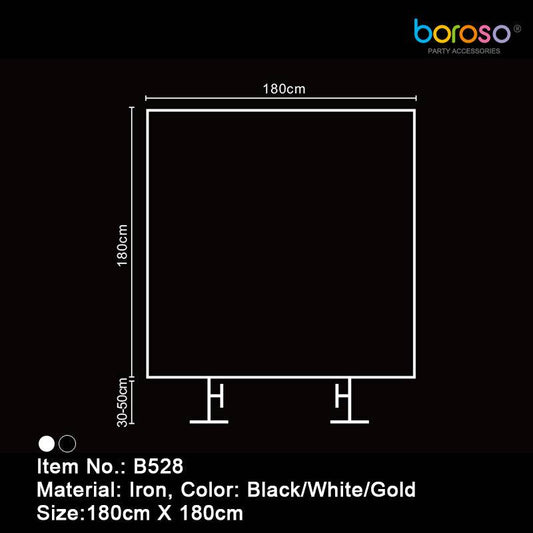 B528-1818 White Square Party Deco Frame -  Borosino