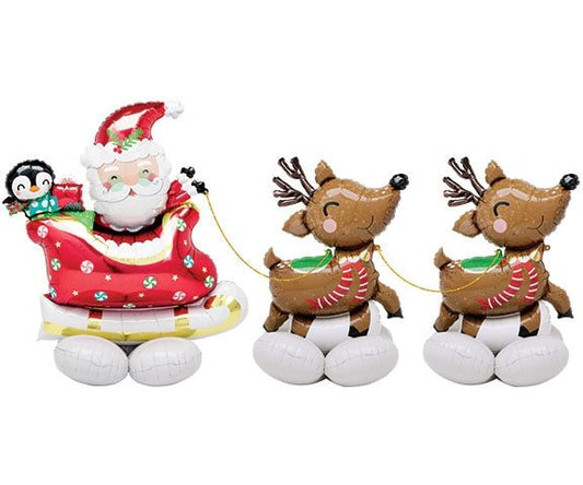 99" Deluxe AirLoonz Kit - Santa and Reindeer
