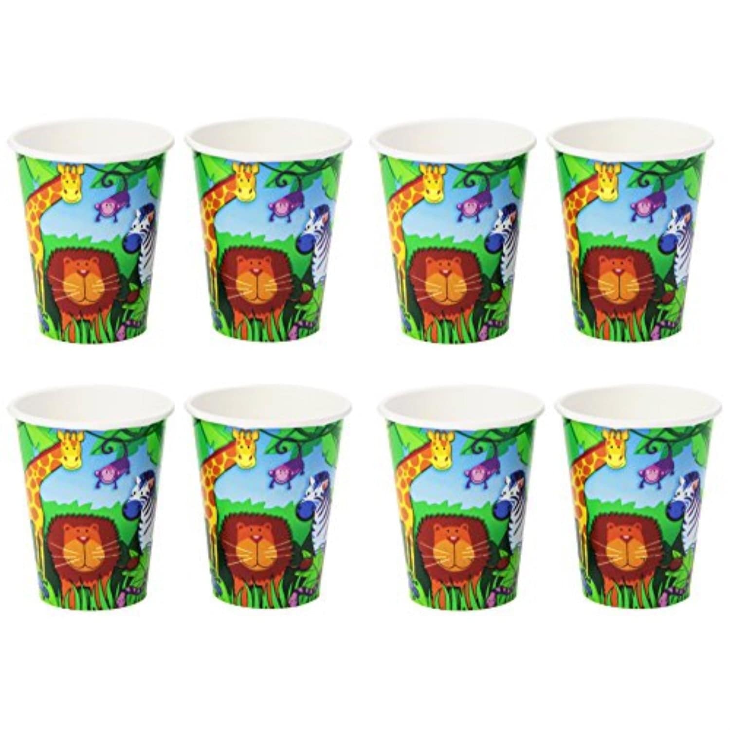 9oz Paper Cups - Wild Jungle Animals (8ct)