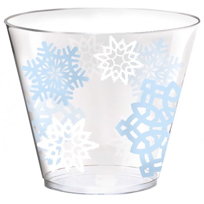 9oz Tumbler Cups - Snowflakes (40ct)
