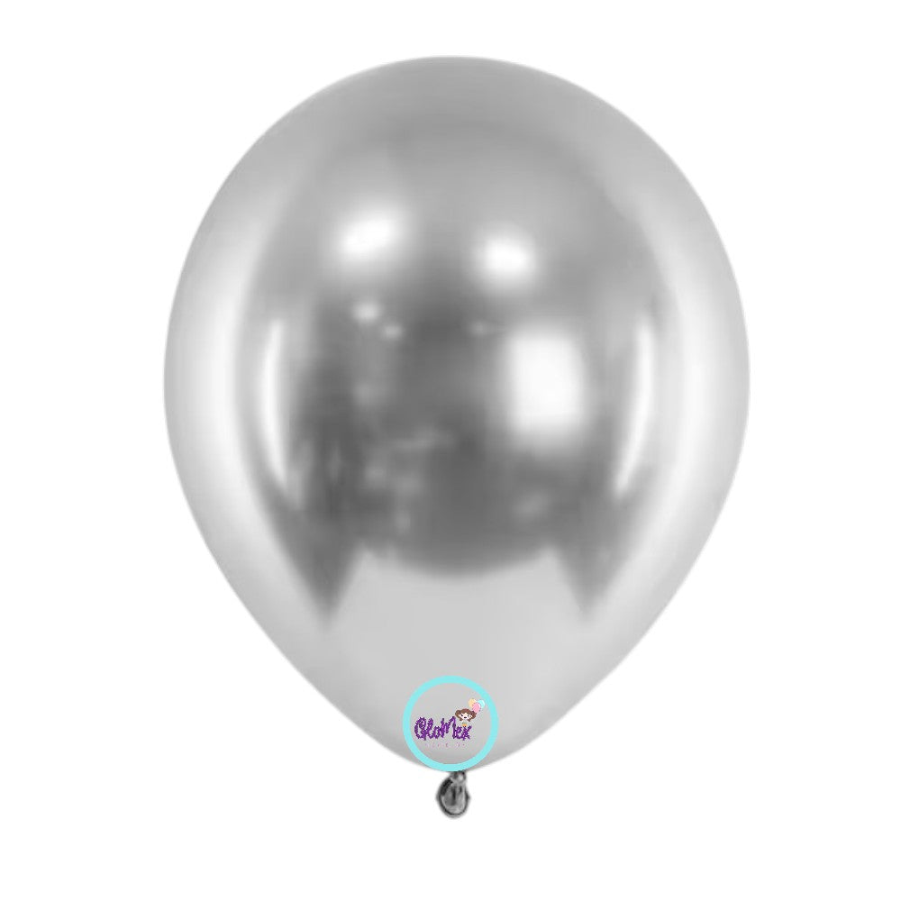 12" Chrome Silver Latex (100ct) - GloMex