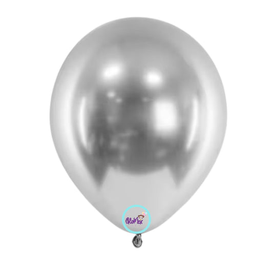 12" Chrome Silver Latex (100ct) - GloMex