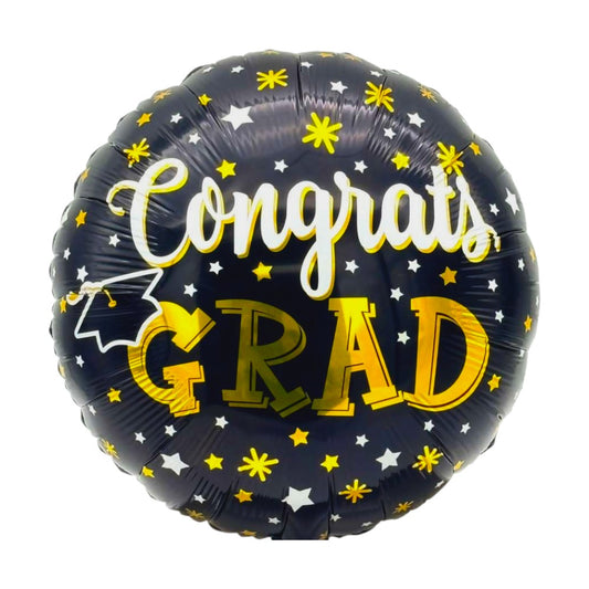 10" Congrats Grad Black (50ct) - Party America