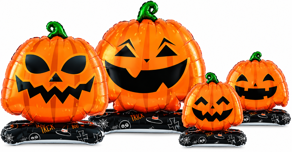 Halloween Jack-O'-Lantern Pumpkin Family (4ct)