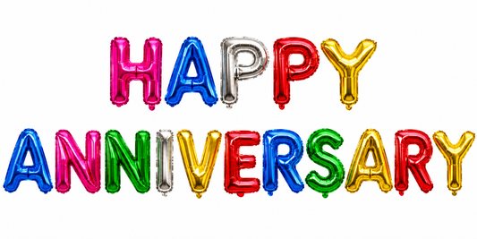16" Balloon Banner - Happy Anniversary - Multicolor