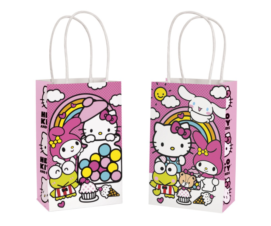 Hello Kitty & Friends Kraft Paper Favor Bags (8ct) - Unique