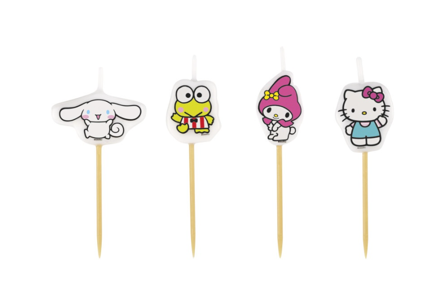 Hello Kitty & Friends Pick Birthday Candles (4ct) - Unique
