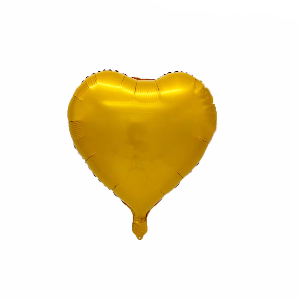 18" Heart - Chrome Gold (50ct) - Party America