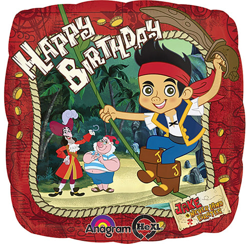 Anagram 18" Jake and The Never Land Pirates Happy Birthday Balloon