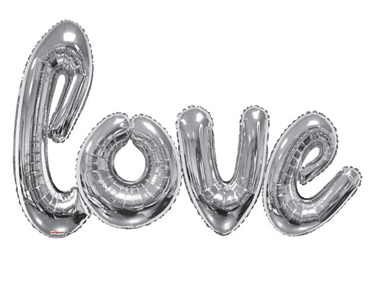 36" Love - Silver Script - Conver USA
