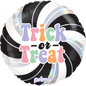 18" Round Trick-or-Treat Holographic Swirl