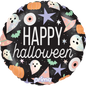 18" Round Happy Halloween Holographic Icons