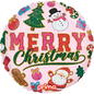 18" Round Merry Christmas Patches