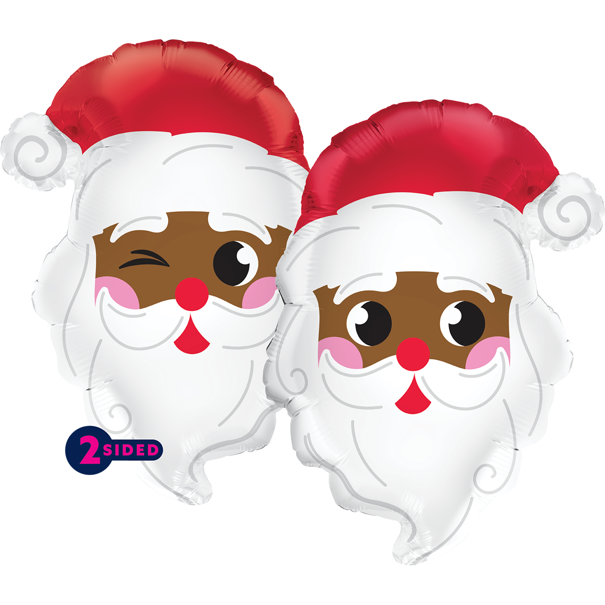 22" Dark Skin Santa Head Special Shape