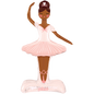 49" Standing Ballerina Shape - Dark Skin