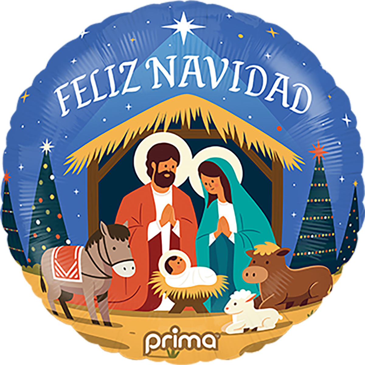 18" Round Feliz Navidad