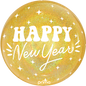 20" Happy New Year Gold Glitter Sphere